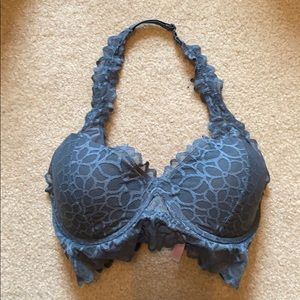 PINK Gray Lace Bralette